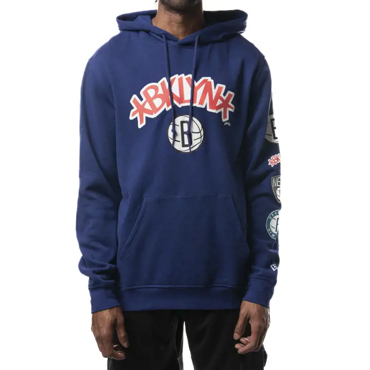 Brooklyn Nets NBA City Quad Logo Hood BLEU MARINE