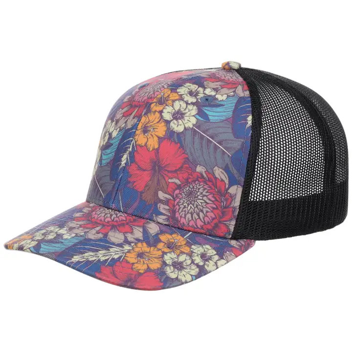 Casquette de routier BLANK CBL Tropical blanc/bleu