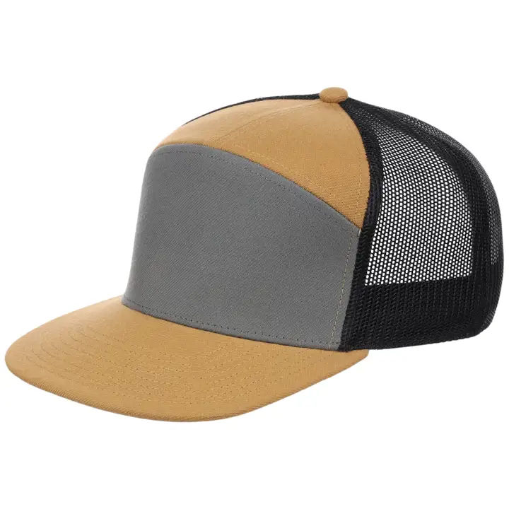 Casquette camionneur vierge 7 panneaux Birdie CBL anthracite/blanc/noir