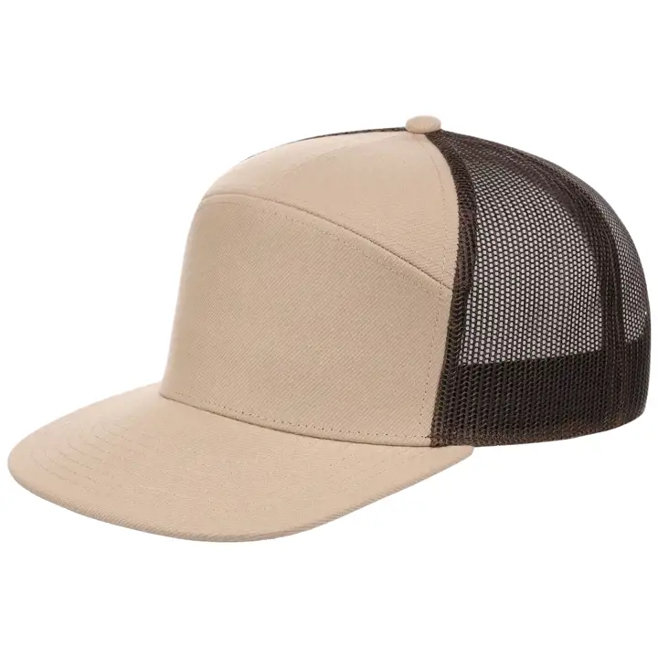 BLANC CBL Casquette filet 7 panneaux Birdie KHA/BRN