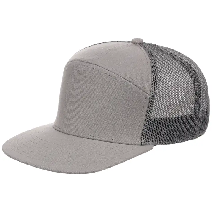 Casquette filet camionneur vierge Birdie 7 pans charbon