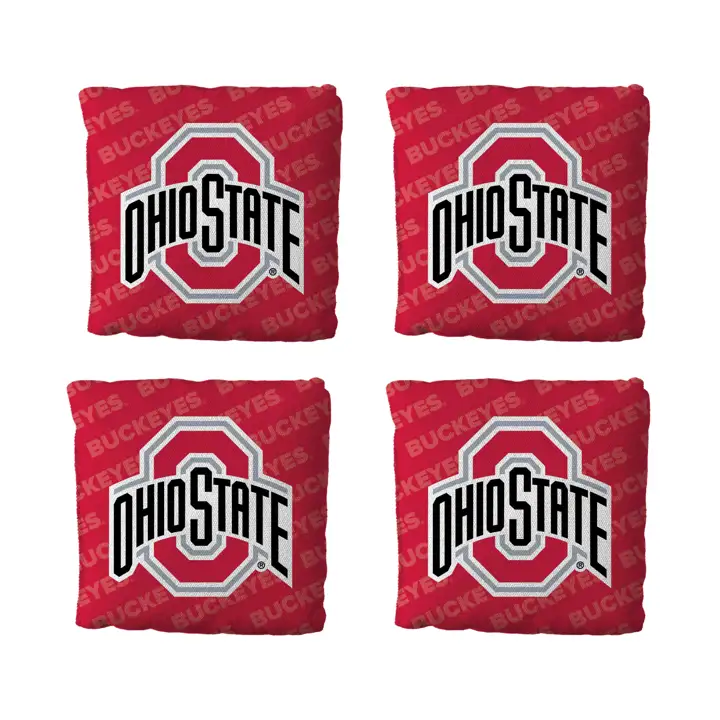Ohio State Buckeyes 4 sacs de cornhole premium rouges
