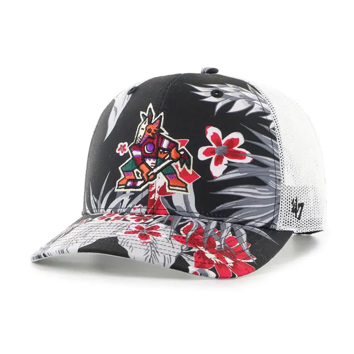 ARIZONA COYOTES LNH Ibiza Floral 47 Trucker noir/blanc