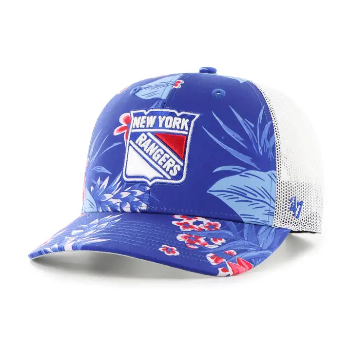 NEW YORK RANGERS NHL Ibiza Floral 47 Trucker Current rbl/ wh
