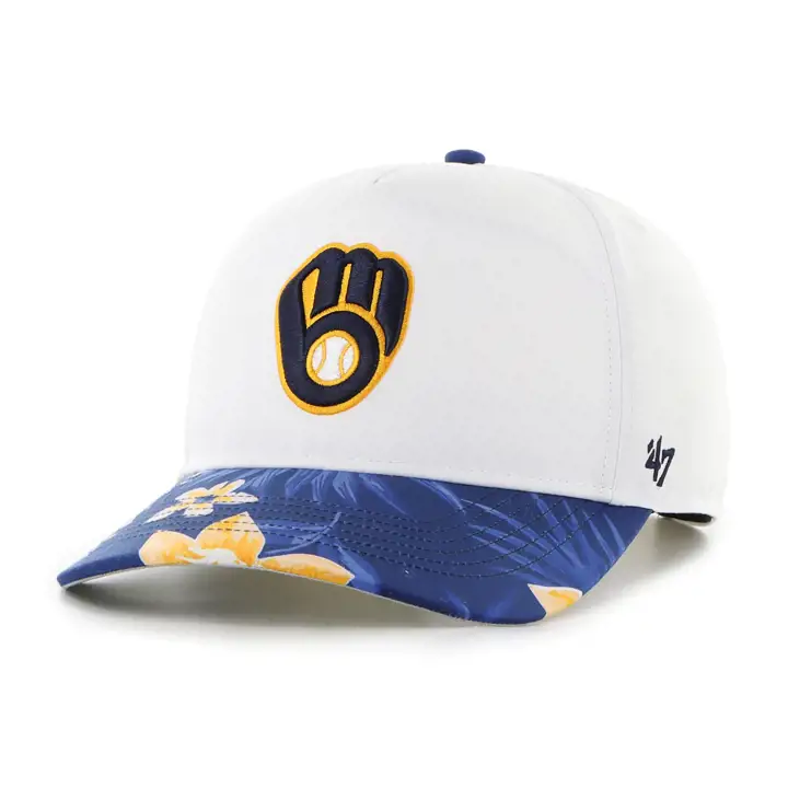 Casquette MILWAUKEE BREWERS MLB Floral 2 Tons '47 Hitch blanc/ marine