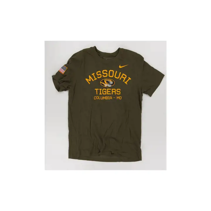 T-shirt d'appréciation militaire NCAA Missouri Tigers 24 GRN