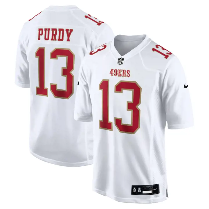 49ers NFL Men's Nike White Fashion Game Jersey Brock Purdy W