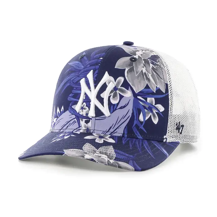 NEW YORK YANKEES MLB Casquette Trucker florale '47 bleu marine/blanc