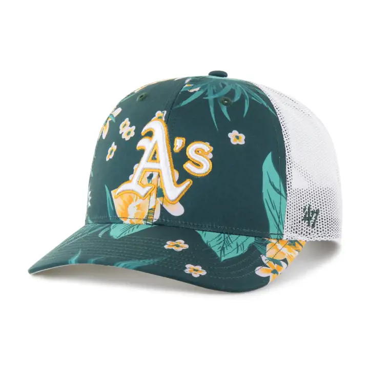 CASQUETTE TRUCKER FLEURIE MLB OAKLAND ATHLETICS '47 VERT FONCÉ/BLANC