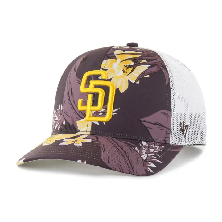 SAN DIEGO PADRES MLB Floral Casquette Trucker '47 BRN/WHT