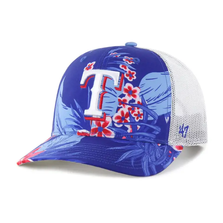 TEXAS RANGERS MLB Casquette trucker florale '47 ROU/BLC