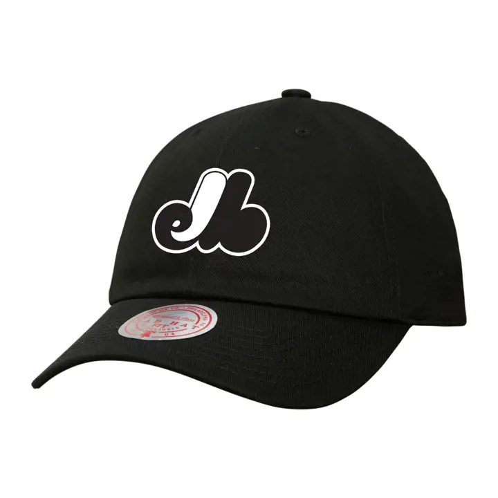 Casquette de baseball (Dad Cap) Montreal Expos MLB M&N BW COOP Noir/Blanc