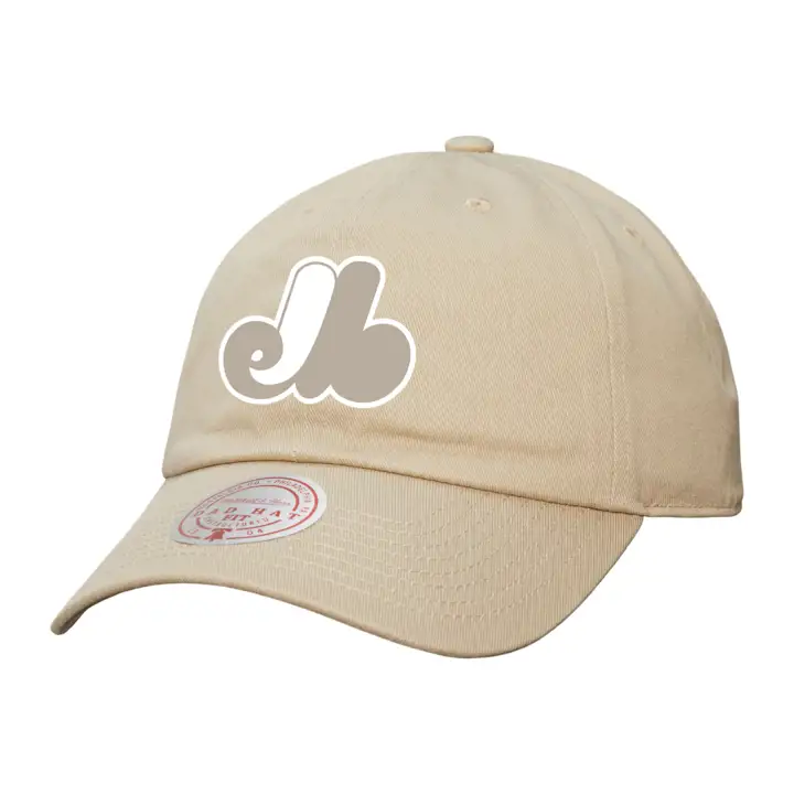 Casquette Papa MLB M&N KW COOP des Expos de Montréal kaki/blanc