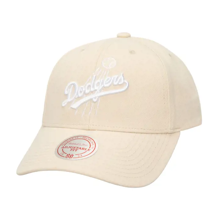 Casquette de sport M&N KW COOP Los Angeles Dodgers MLB kaki/blanc