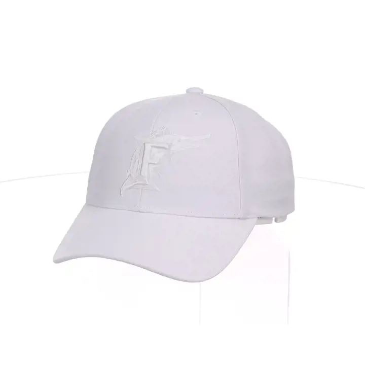 Casquette de sport M&N WW COOP MLB Florida Marlins, blanche
