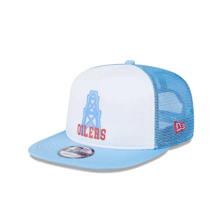 Casquette camionneur Houston Oilers NFL en mousse, blan/bleu clair