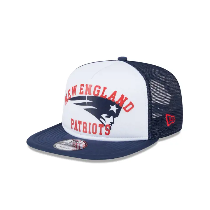 Casquette trucker NFL New England Patriots en mousse BLANC/BLEU MARINE