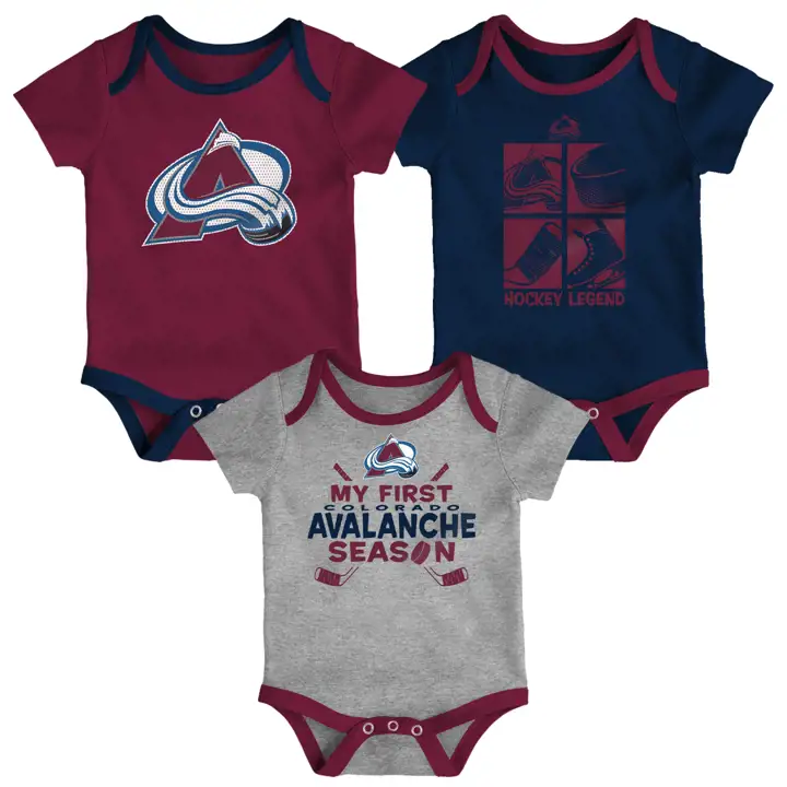 Ensemble de 3 articles Colorado Avalanche NHL Newborn Legend  GRY