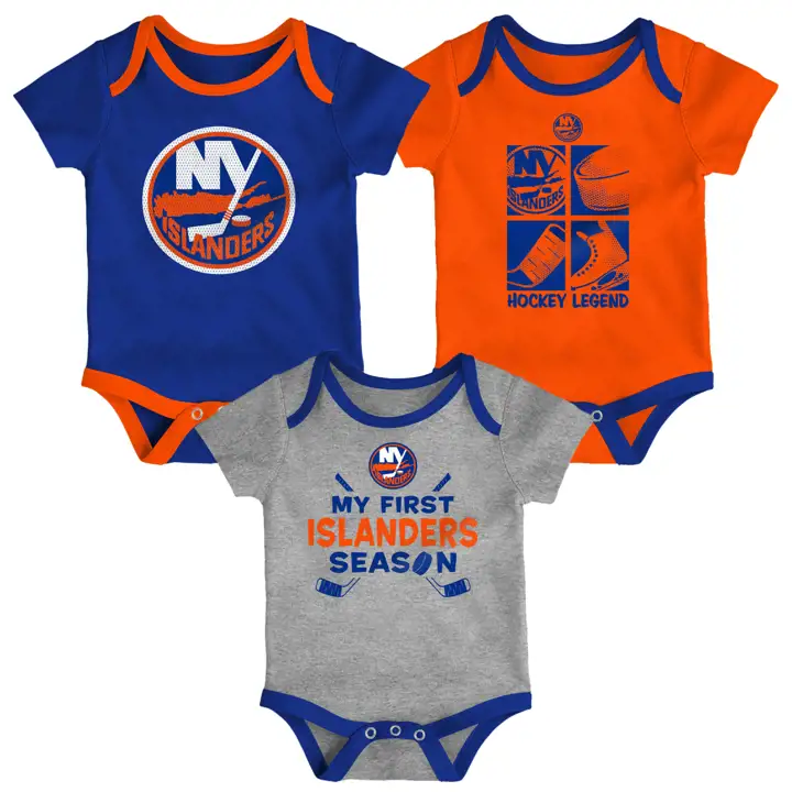 Ensemble 3 pièces nouveau-né légende LNH des Islanders de New York GRIS