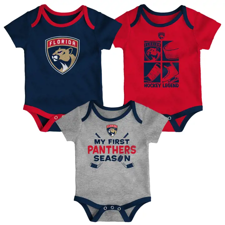 Ensemble 3 pièces nouveau-né Florida Panthers NHL Legend GRY