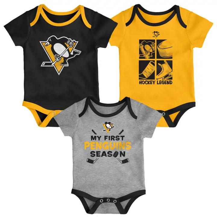 Ensemble de 3 articles Pittsburgh Penguins NHL Newborn Legend – GRIS