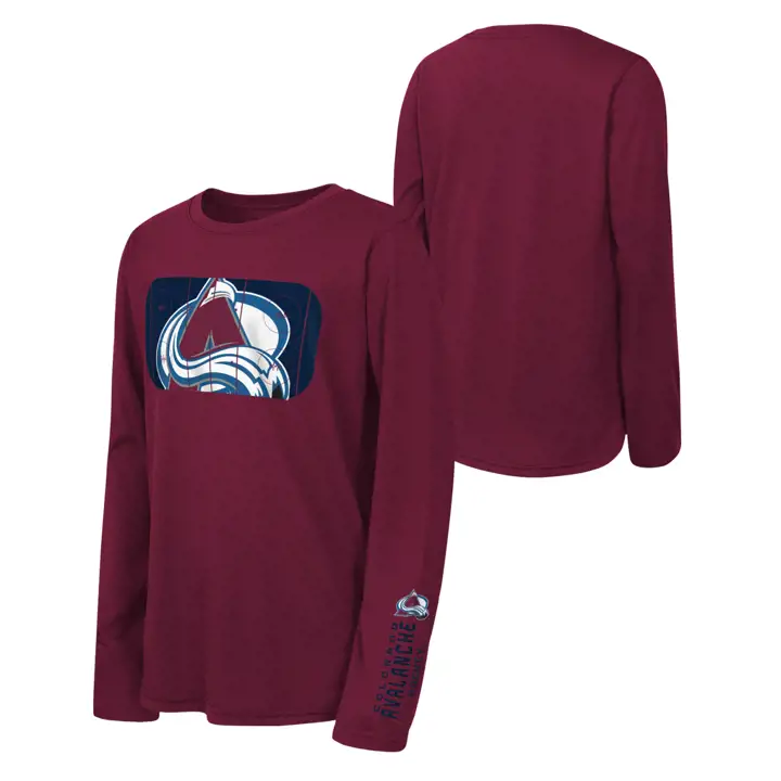 Colorado Avalanche NHL Youth Cross Ice T-shirt manches longues MAR