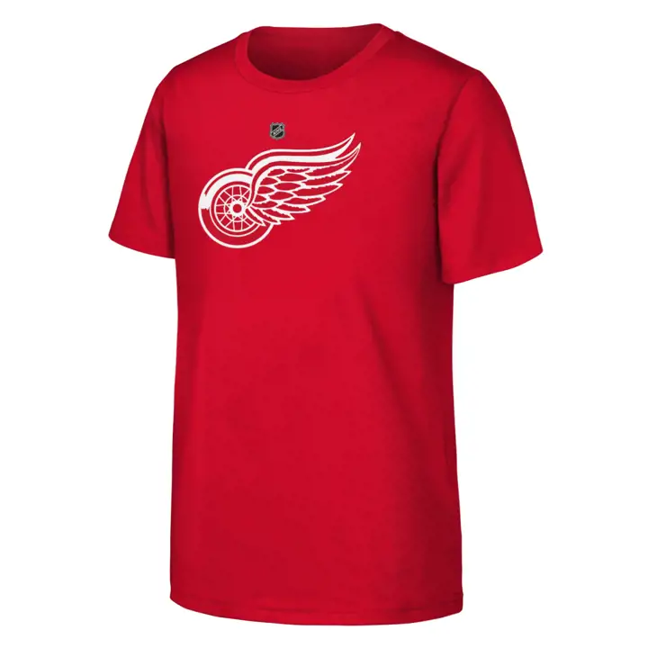 T-shirt enfant à logo principal NHL des Red Wings de Detroit ROUGE