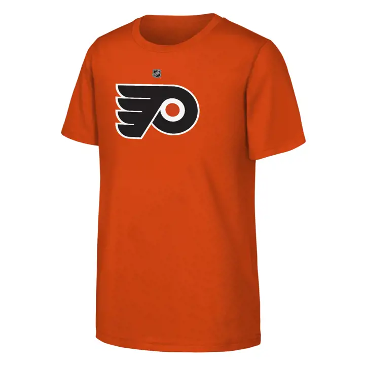 T-shirt Philadelphia Flyers NHL avec logo principal pour jeunes, orange