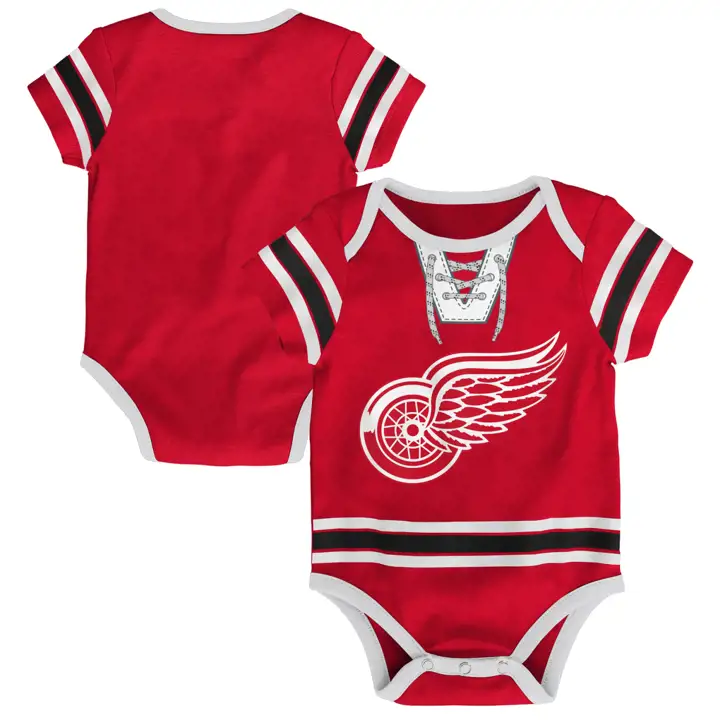 Grenouillère de hockey nouveau-né NHL Redwings de Détroit ROUGE