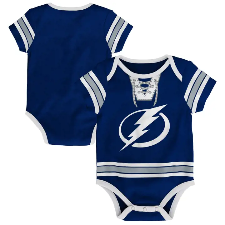 Combinaison de hockey pour nouveau-né Tampa Bay Lightning LNH Pro – BLEU MARINE