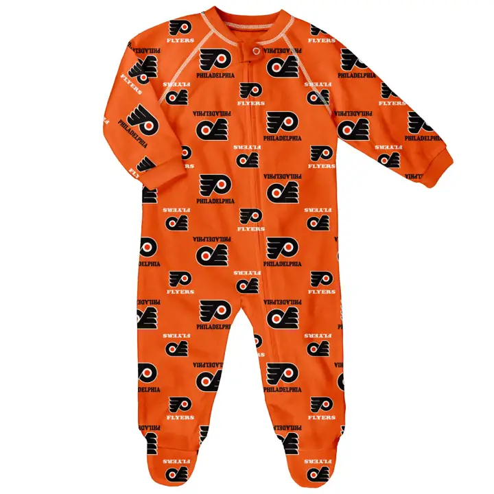 Grenouillère zippée à manches raglan pour nouveau-né Philadelphia Flyers LNH ORG