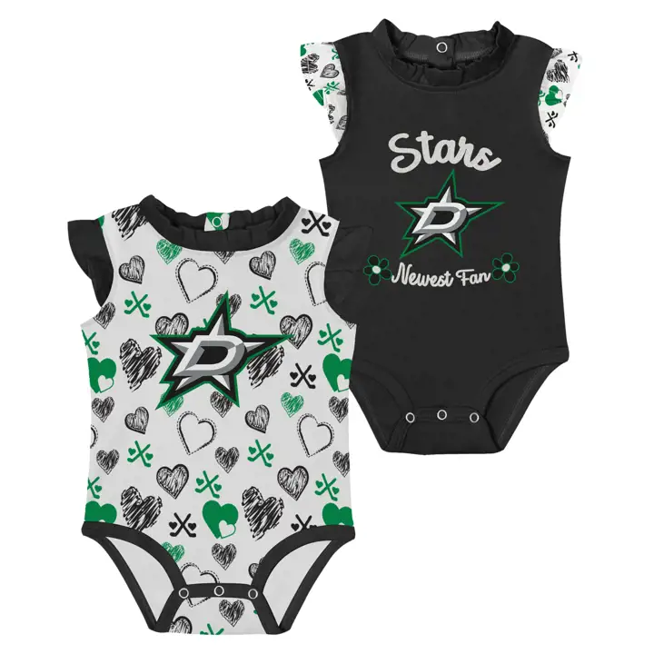 Ensemble 2 pièces Nouveau-né Dallas Stars NHL Cœurs Joyeux BLA