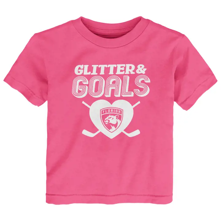 T-shirt Enfant Paillettes & Buts Florida Panthers NHL Rose