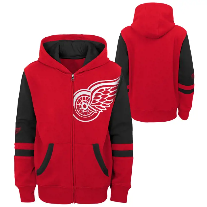Detroit Redwings NHL Kids Face Off FZ Hood Rouge