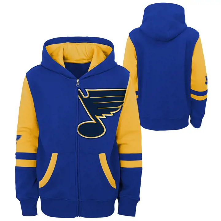 St. Louis Blues LNH Enfants Face Off Blouson à Capuche Entièrement Zippé BLEU
