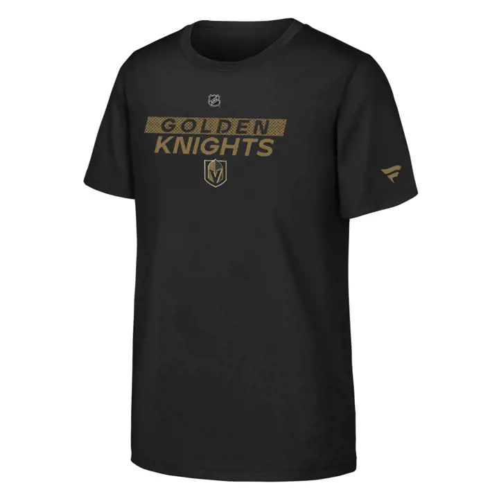 T-shirt jeune authentique Pro Wordmark Vegas Golden Knights LNH 24