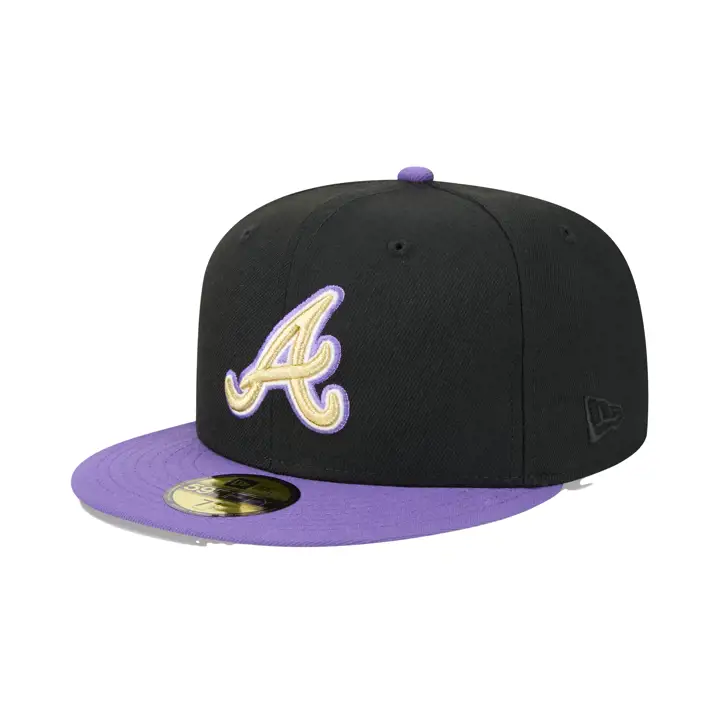Atlanta Braves MLB Hip-Hop 5 Mics 59FIFTY 150ÈME ANN noir/ violet