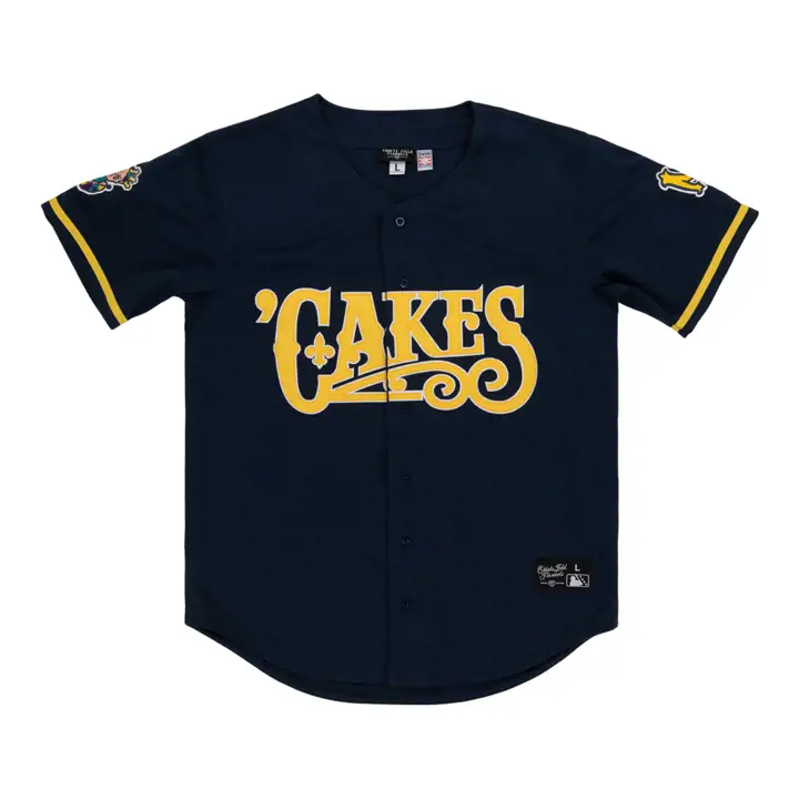 Maillot boutonnable vintage MiLB NEW ORLEANS BABYCAKES EFF Na