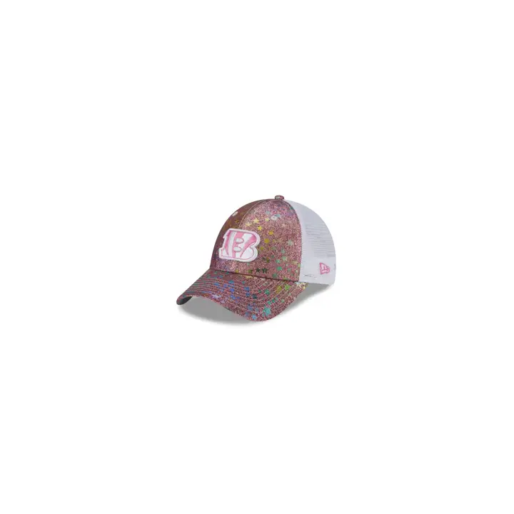 Casquette Fille Cincinnati Bengals NFL Sparkle Hearts 9FORTY Rose