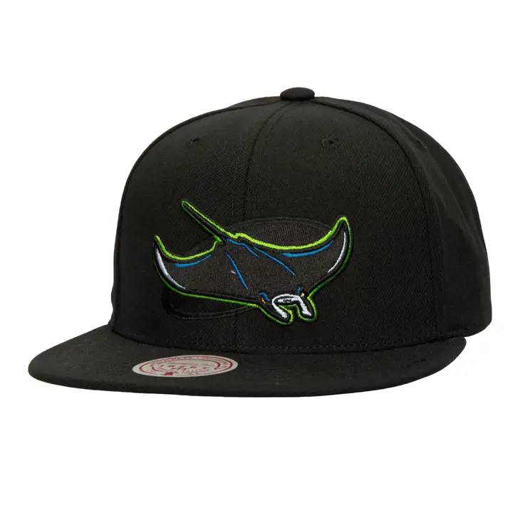 CASQUETTE SNAPBACK NOIRE TAMPA BAY RAYS MLB AVEC ÉLÉMENTS DE LOGO
