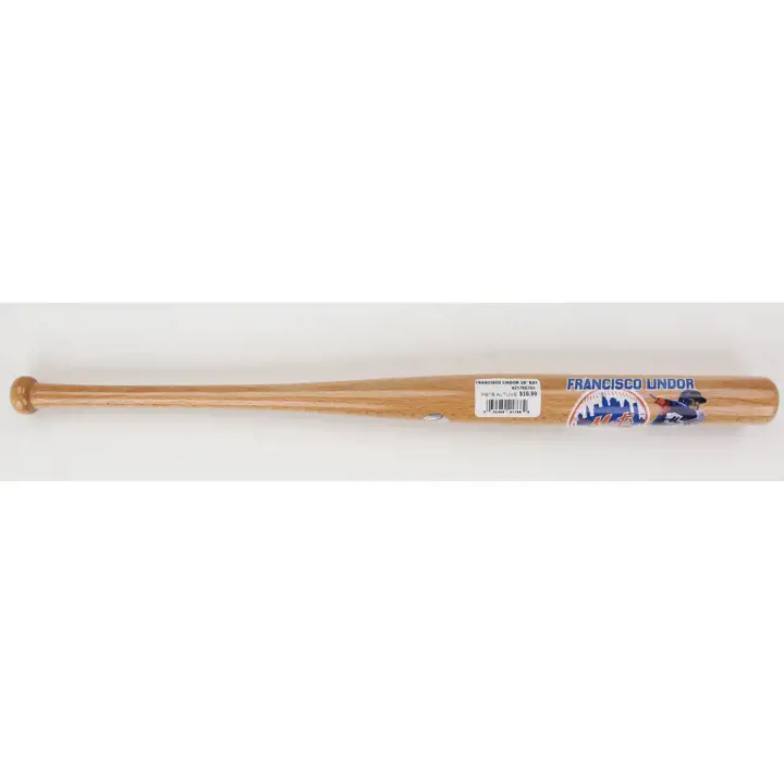 "Batte photo joueur New York Mets Natural 18" Lindor AST"