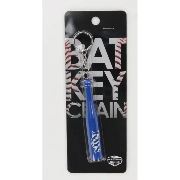 "Porte-clés batte « Tampa Bay Rays 4" » - Couleur de l'équipe BLEU MARINE"