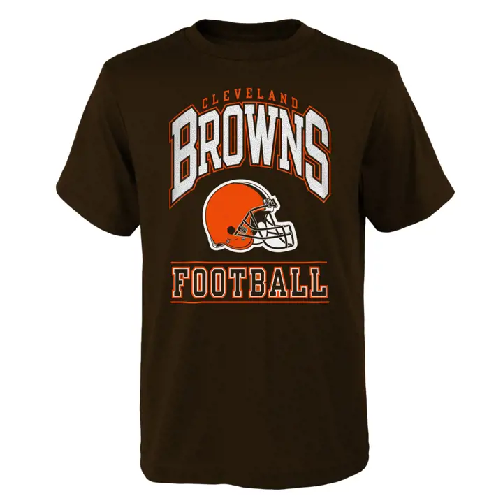T-shirt enfant Cleveland Browns NFL Big Blocker MARRON