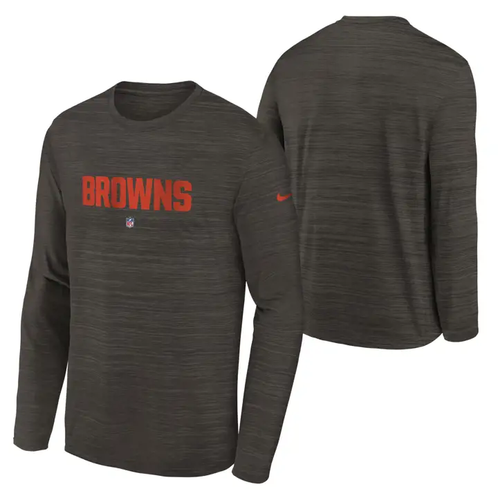 T-shirt à manches longues NFL Youth Team Issue Cleveland Browns BR