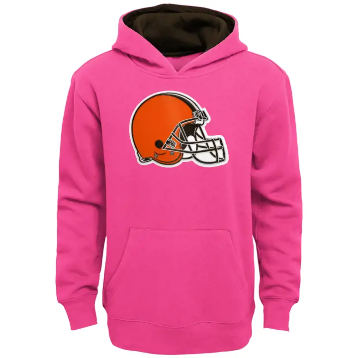 Cleveland Browns NFL Youth Prime Logo Hoodie PNK