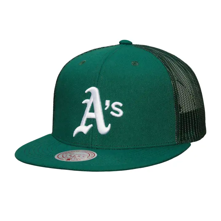 Casquette OAKLAND ATHLETICS MLB FRONT RUNNER verte avec bouton-pression