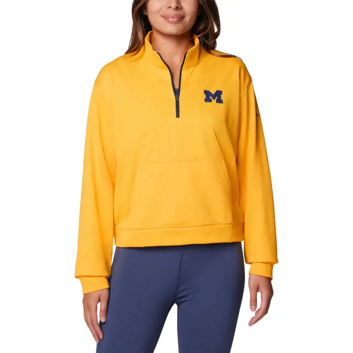 Michigan Wolverines NCAA TREK EN MOLLETON DEMI-ZIP JAUNE