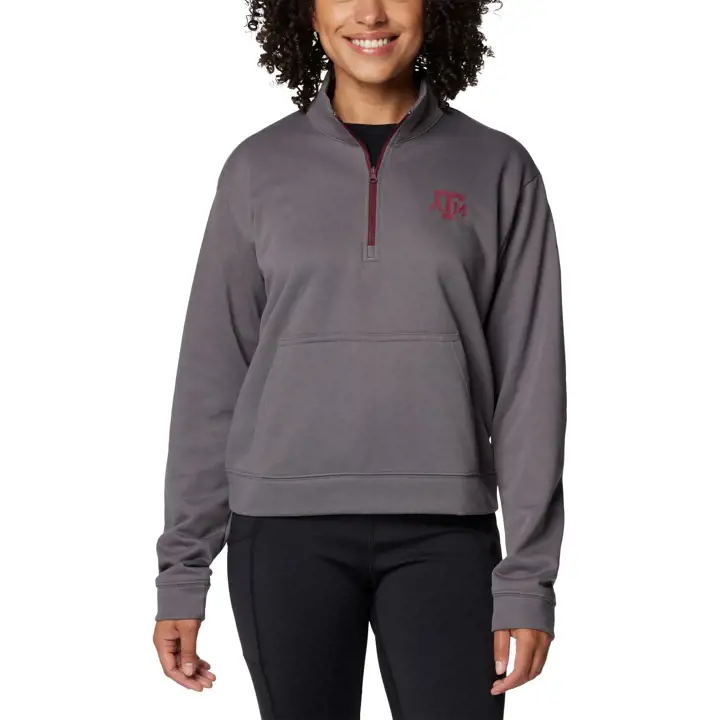 Texas A&M NCAA TREK DEMI-FERMETURE ÉCLAIR EN MOLLETON GRIS