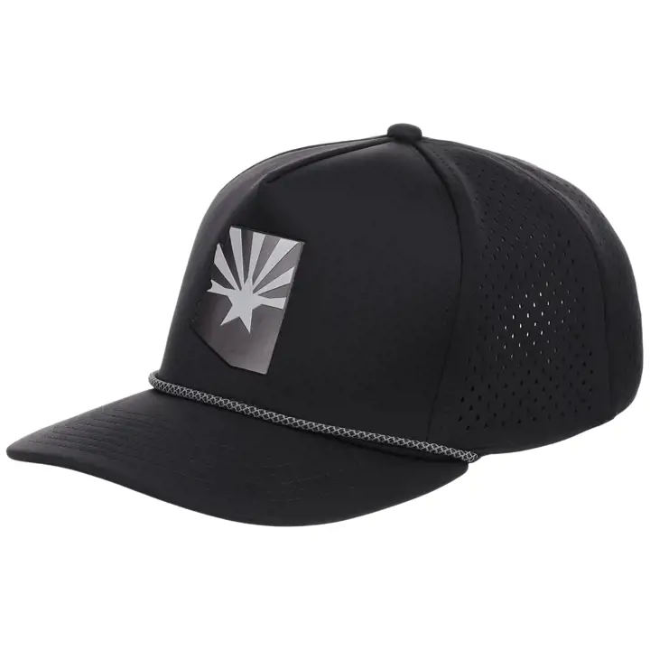 Casquette technique Arizona Reflective 5 panneaux avec corde BLK