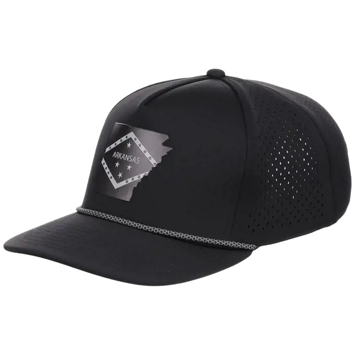 Casquette technique réfléchissante à 5 panneaux Arkansas avec corde BLK
